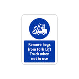 Portrait Round Plus Remove Keys From Fork Lift Truck When Not In Use Door or Wall Sign