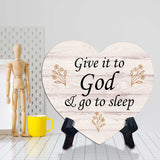Reflective Religious Quote Signs Heart Table Sign with Acrylic Stand (6x5")