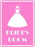 Portrait Round Plus Bride's Room Wall or Door Sign | Weddings & Events Signage