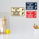 Signs ByLITA Classic Framed No Cash Or Valuables Kept On Premises Wall or Door Sign