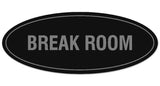 Signs ByLITA Oval Break Room Sign - Laser-Engraved Lettering | Durable ABS Plastic | Vibrant Colors | Powerful Foam Tape