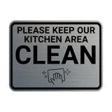 Signs ByLITA Classic Framed Please Keep Our Kitchen Area Clean Wall or Door Sign
