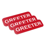 Greeter 1 x 3" Name Tag, (3 Pack)