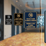 Signs ByLITA Portrait Round The Sale Of Liquor To Minors Is Prohibited Door or Wall Sign | Spanish Bilingual Alcohol Warning Signs