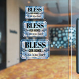 Classic Framed Plus Bless Our Home & All Who Enter Wall or Door Sign | Home Decor