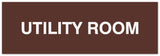 Signs ByLITA Basic Utility Room Sign - Laser-Engraved Lettering | Durable ABS Plastic | Vibrant Colors | Powerful Foam Tape