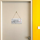 Foyer 5x10 Hanging Plus Wall or Door Sign | Rustic Twine | Range of Vibrant Decor Styles | Room Signs For Home and Business