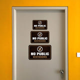 Classic Framed Plus No Public Restrooms Wall or Door Sign | Office & Workspace Bathroom Signage