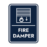 Signs ByLITA Portrait Round Fire Damper Door or Wall Sign Easy Installation | Health And Safety | Building And Danger Signs
