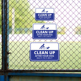 Classic Framed Plus Clean Up After Your Dog Bag It, Tie It, Bin It Wall or Door Sign | Public Warning Signage