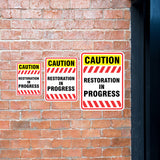 Portrait Round Plus Restoration In Progress Wall or Door Sign | Health And Safety Signage