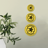 Circle Plus No Running Wall or Door Sign | Safety Signs For Babies and Toddlers Daycare