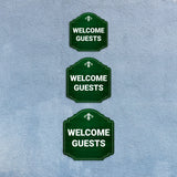 Heritage Plus Welcome Guests Wall or Door Sign | Public Spaces Signage