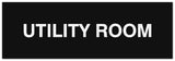 Signs ByLITA Basic Utility Room Sign - Laser-Engraved Lettering | Durable ABS Plastic | Vibrant Colors | Powerful Foam Tape