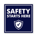 Square Plus Safety Starts Here Wall or Door Sign | Police First Responders Appreciation Signage