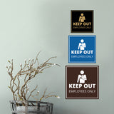 Signs ByLITA Square Keep Out Employees Only Wall or Door Sign