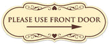 Signs ByLITA Designer Please Use Front Door Right Arrow Sign - Easy Installation | Durable Wall or Door Sign