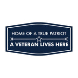Signs ByLITA Fancy Home of a True Patriot: A Veteran Lives Here Easy Installation | Honor Veterans with Military Signs | US Pride | Businesses and Homes Wall or Door Sign