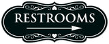 Signs ByLITA Designer Restrooms Right Arrow Sign - Easy Installation | Durable Wall or Door Sign