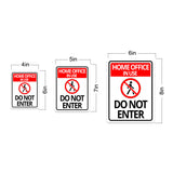 Portrait Round Plus Home Office In Use Do Not Enter Wall or Door Sign | Work Warning Signage
