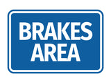 Signs ByLITA Classic Framed Brakes Area Wall or Door Sign