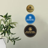 Circle No Soliciting Please Go Away Wall or Door Sign