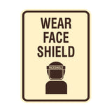 Signs ByLITA Portrait Round Wear Face Shield Wall or Door Sign