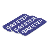 Greeter 1 x 3" Name Tag, (3 Pack)