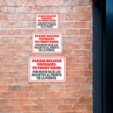 Classic Framed Plus Please Deliver Packages To Front Door/ Por favor deje los paquetes al frente de la puerta Door or Wall Sign | Business & Warehouse Signage