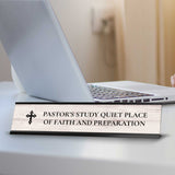Church Leader Role and Titles 2 x 10" Desk Sign with Aluminium Frame