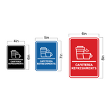 Signs ByLITA Portrait Round Cafeteria Refreshments Door or Wall Sign Easy Installation | Directing Artists & Co-Workers | Music | Concert | Festivals