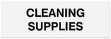Signs ByLITA Basic Cleaning Supplies Sign - Laser-Engraved Lettering | Durable ABS Plastic | Vibrant Colors | Powerful Foam Tape