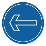 Signs ByLITA Circle Directional Arrow Left Graphic Door or Wall Sign | Easy Installation | Durable Construction | Promote Health And Safety | Caution Warning Sign for Home, Business and Office Spaces