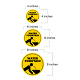 Circle Plus Water Fountain Wall or Door Sign | Easy Installation | Public Parks & Reservoirs Signage