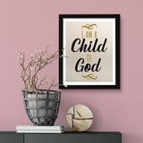 Designs ByLITA I Am A Child Of God, Wall Print Art | Religious Home Decor (Unframed or Framed)