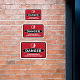 Classic Framed Plus Warning Explosive Gas No Open Flames Entry by Permit Only Door or Wall Sign | Workplace Health and Safety Warning Signage