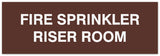 Signs ByLITA Basic Fire Sprinkler Riser Room Sign - Laser-Engraved Lettering | Durable ABS Plastic | Vibrant Colors | Powerful Foam Tape