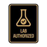 Signs ByLITA Portrait Round Lab Authorized Wall or Door Sign