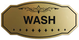 Signs ByLITA Victorian Wash Wall or Door Sign - Laser-Engraved Lettering | Durable ABS Plastic | Vibrant Colors | Powerful Foam Tape