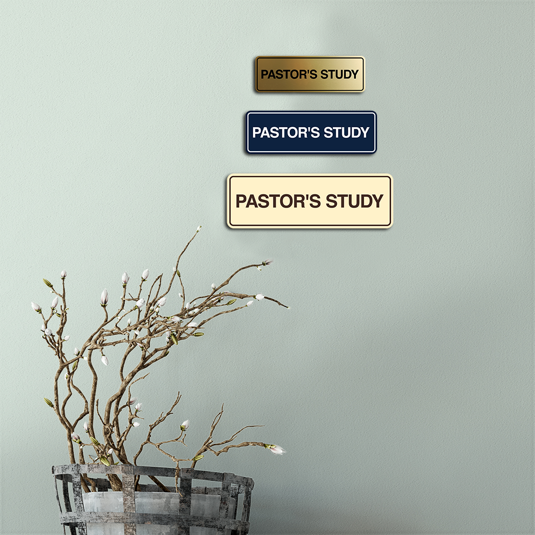 Signs ByLITA Standard Pastor's Study Wall or Door Sign