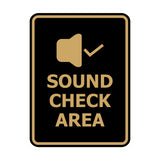 Signs ByLITA Portrait Round Sound Check Area Door or Wall Sign Easy Installation | Directing Artists & Co-Workers | Music | Concert | Festivals