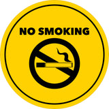 Circle Plus No Smoking Wall or Door Sign | Easy Installation | Office & Public Parks Warning Signage