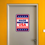 Portrait Round Plus Made In The USA Door or Wall Sign | Easy Installation | Patriotic Stars and Stripes USA Pride Sign