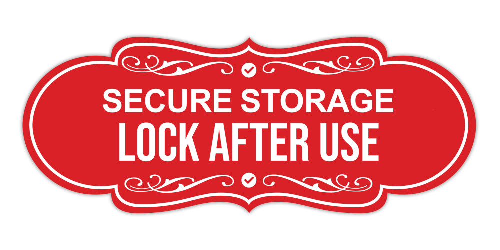 Signs ByLITA Designer Secure Storage Lock After Use Wall or Door Sign