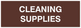 Signs ByLITA Basic Cleaning Supplies Sign - Laser-Engraved Lettering | Durable ABS Plastic | Vibrant Colors | Powerful Foam Tape