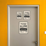 Portrait Round Plus Please Flush This Is Not Show & Tell Wall or Door Sign | Office & Workspace Bathroom Signage