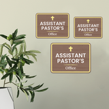 Classic Framed Plus Assistant Pastor’s Office Door or Wall Sign | Church and Place of Worship Signs