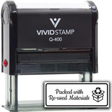 All Quality Packed With Re-used Materials Self-Inking Rubber Stamp | Business and Packaging Stamps