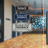 Signs ByLITA Fancy We Value Your Feedback! Let Us Know How We're Doing Easy Installation | Durable Construction | Barbers | Grooming and Styling | Hair Wall or Door Sign