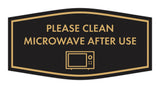 Signs ByLITA Fancy Please Clean Microwave After Use Vector Sign - Kitchen Signs | Durable Material | Cleaning Reminder | Easy Installation Wall or Door Sign